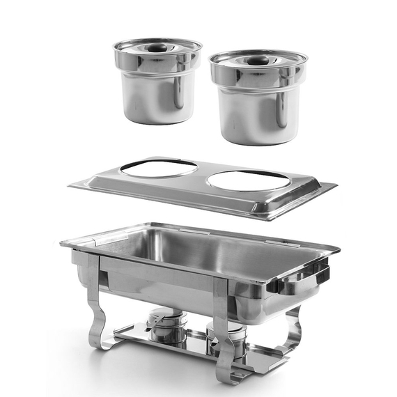Hendi Aufsatzadapter für 2 Bain-Marie Töpfe, Aufsatz, GN 1/1, 530x325x(H)30mm, Bild 2