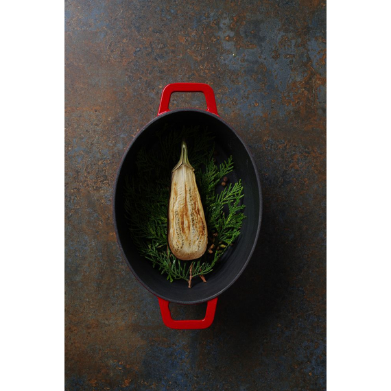 Hendi Emaillierter Gusseisentopf, 4,4L, Rot, 365x290x(H)115mm, Bild 4