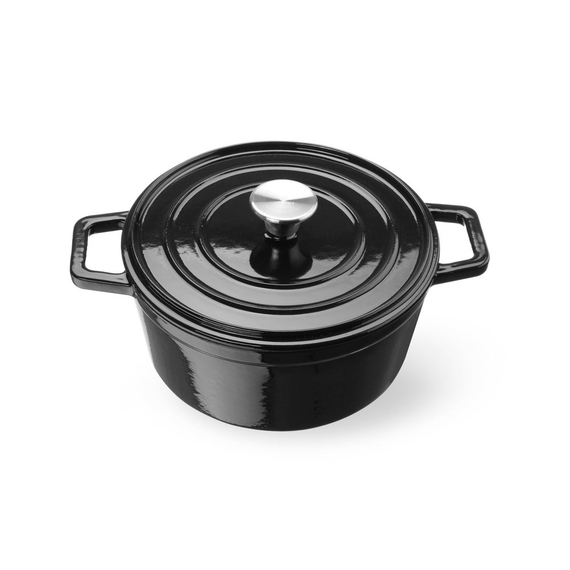 Hendi Emaillierter Gusseisentopf, 3,7L, Schwarz, 317x240x(H)105mm, Bild 3