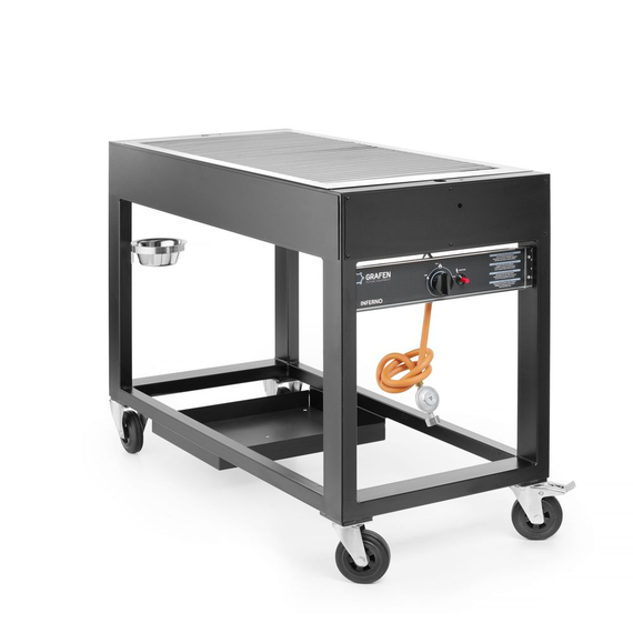 Hendi Gasgrill Tampa, Schwarz, 10kW, 1260x580x(H)900mm, Bild 3