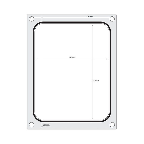 Hendi Matrize für Versiegelungsmaschine, ein Behälter (227x178 mm), Bild 2