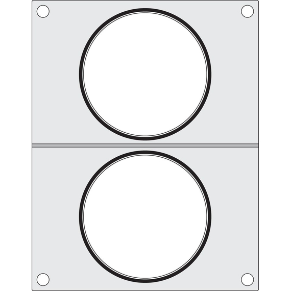 Hendi Matrize für Versiegelungsmaschine, zwei runde Behälter (ø115 mm)
