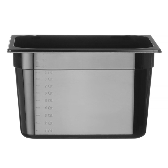 Hendi Gastronorm-Behälter 1/2, Profi Line, 12,5L, Schwarz, 325x265x(H)200mm