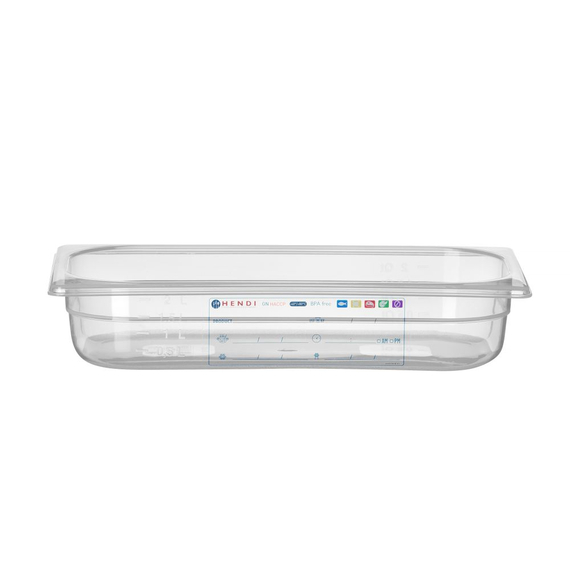 Hendi Gastronorm-Behälter 1/3, GN 1/3, 2,5L, Transparent, 325x176x(H)65mm