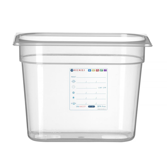 Hendi Gastronorm-Behälter 1/4, GN 1/4, 5,5L, Transparent, 265x162x(H)200mm