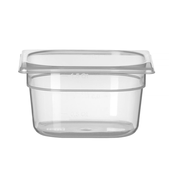 Hendi Gastronorm-Behälter 1/6, Profi Line, GN 1/6, 1,6L, Transparent, 176x162x(H)100mm