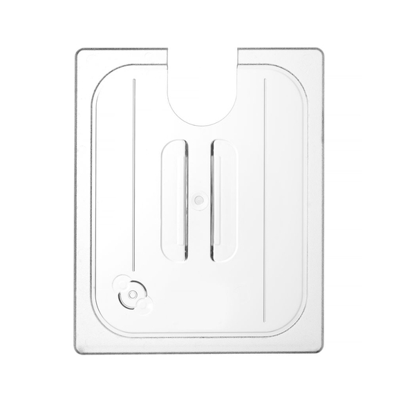 Hendi Gastronorm-Deckel mit Sous-Vide-Stab-Aussparung, GN 1/2, Transparent, 265x325mm