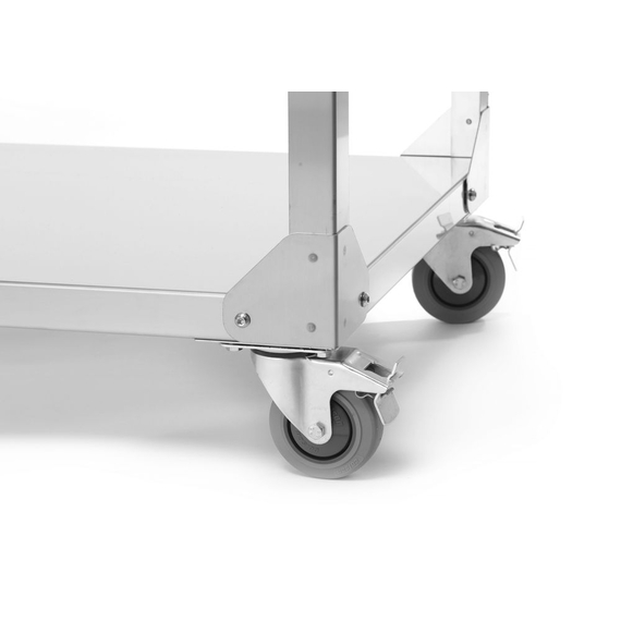 Hendi Grillsystem Green Fire mit 4 Brennern, Profi Line, mit Rollengestell, Hellgrau, 22kW, 1400x612x(H)825mm, Bild 5