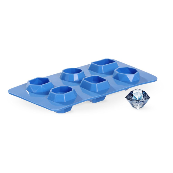 BarUp Eiswürfelform, edelsteinförmig, Blau, 2 Stk., 190x105x(H)30mm, Bild 3