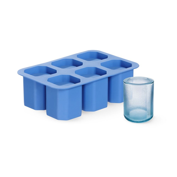 BarUp Eiswürfelform, Shotglas, Blau, 125x190x(H)60mm, Bild 3