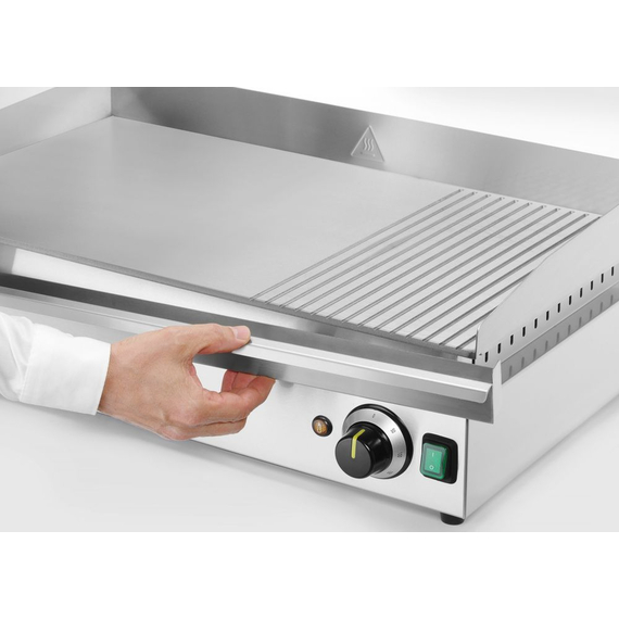 Hendi Grillplatte 1/3 gerillt, Kitchen Line, 220-240V/3500W, 697x474x(H)241mm, Bild 5