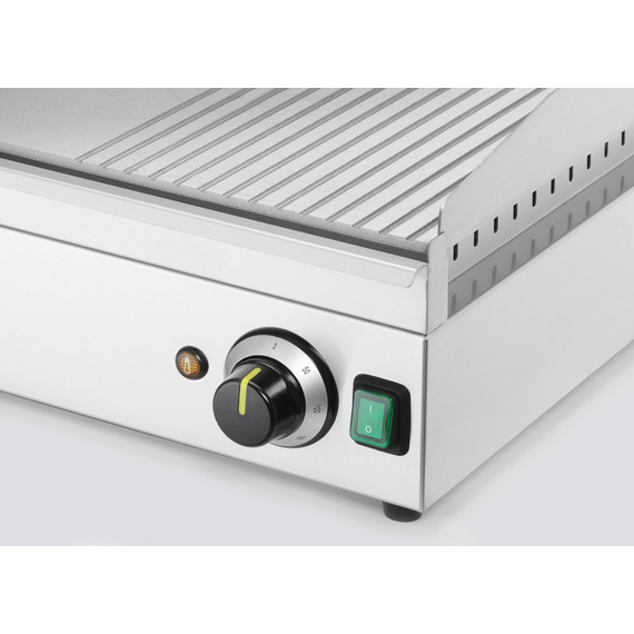 Hendi Grillplatte 1/3 gerillt, Kitchen Line, 220-240V/3500W, 697x474x(H)241mm, Bild 4