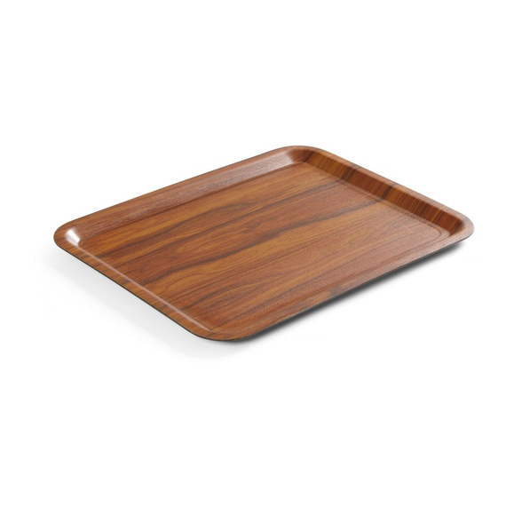 AmerBox Serviertablett, rechteckig, rutschfest, laminiert, Mahagoni, 460x360mm, Bild 2
