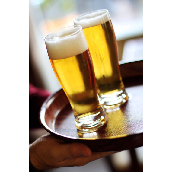 AmerBox Serviertablett in Holzoptik, rund, Mahagoni, ⌀320x(H)35mm, Bild 2