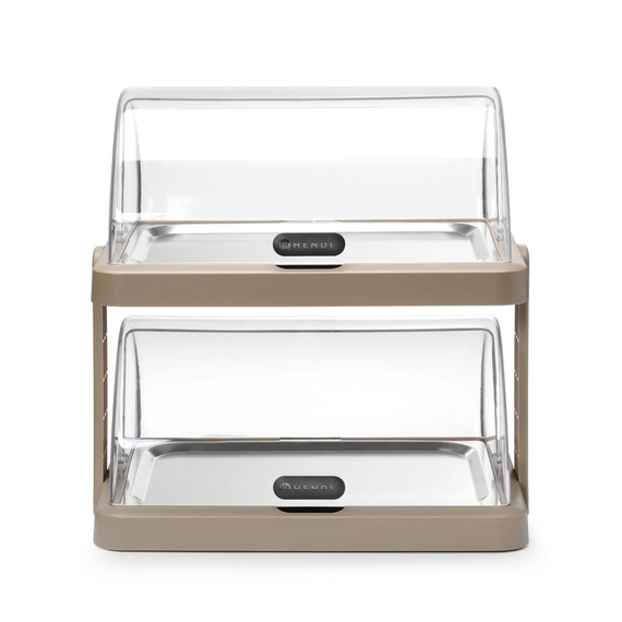 Hendi Rolltop Kühldisplay Duo UNIQ, designed by Robert Bronwasser, Doppelt, Beige, 480x355x(H)480mm, Rechteckig, Bild 2