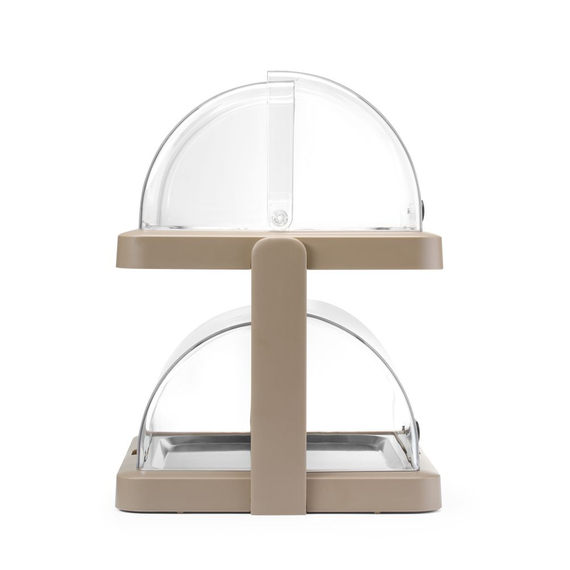 Hendi Rolltop Kühldisplay Duo UNIQ, designed by Robert Bronwasser, Doppelt, Beige, 480x355x(H)480mm, Rechteckig, Bild 3