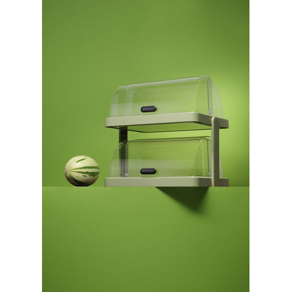 Hendi Rolltop Kühldisplay Duo UNIQ, designed by Robert Bronwasser, Doppelt, Grün, 480x355x(H)480mm, Rechteckig, Bild 4