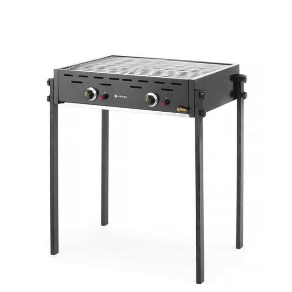 Hendi Gasgrill Roast-Master Pro Schwarz, Schwarz, 11,6kW, 790x560x(H)900mm