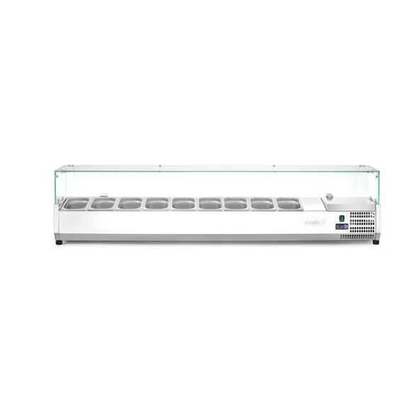 Arktic Aufsatz-Kühlvitrine Gastronorm 1/3, 9x GN 1/3, 230V/180W, 2005x420x(H)456mm