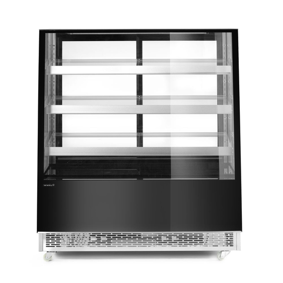 Arktic Kühlvitrine mit 3 geneigten Regalen, 650L, Schwarz, 230V/490W, 1200x833x(H)1460mm
