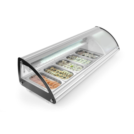 Arktic Sushi-Vitrine 5x GN 1/3, 230V/160W, 1307x445x(H)327mm, Bild 2