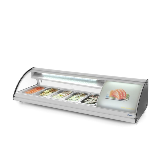 Arktic Sushi-Vitrine 5x GN 1/3, 230V/160W, 1307x445x(H)327mm, Bild 3