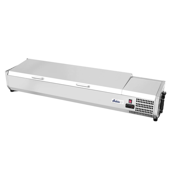 Arktic Aufsatz-Kühlvitrine Gastronorm 1/3, 8x GN 1/3, 230V/180W, 1805x420x(H)630mm