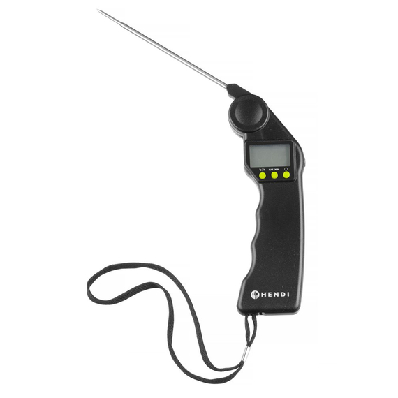 Hendi Digitales Thermometer mit klappbarer Sonde, Schwarz, 160x55x(H)20mm, Bild 2