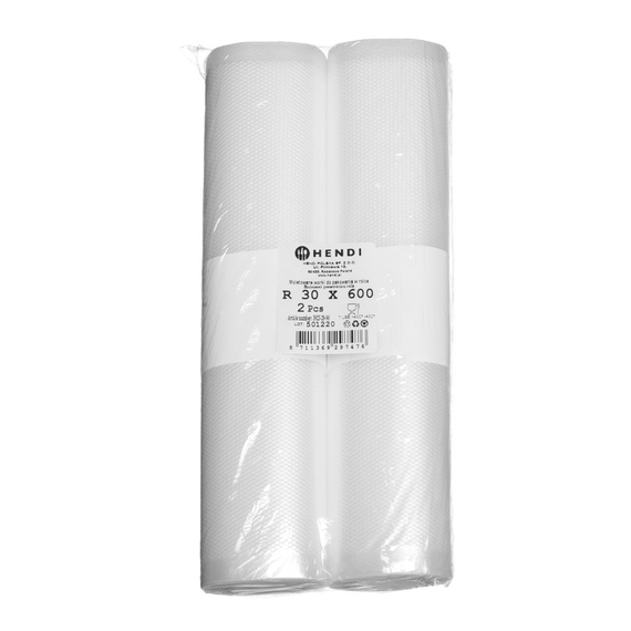 Hendi Geprägte Vakuumbeutelrolle für die Aufbewahrung von Lebensmitteln, 2 Stk., 6000x300mm