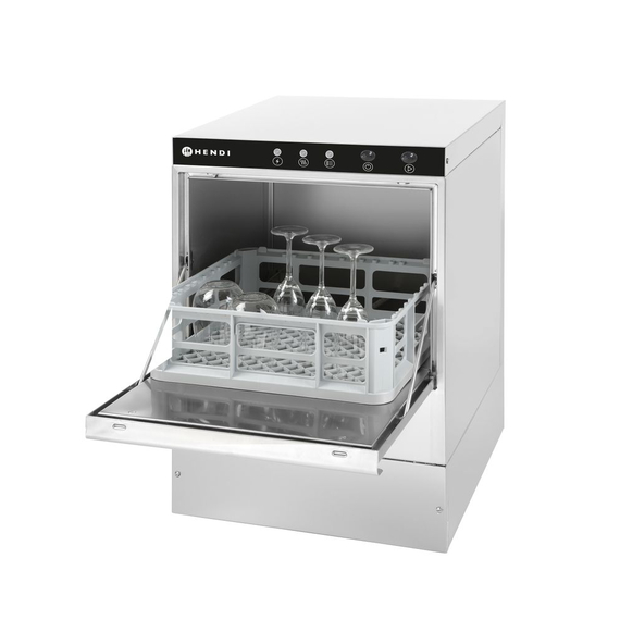 Hendi Geschirrspüler 40x40 - elektromechanische Steuerung, mit Laugenpumpe, 230V/2800W, 470x510x(H)710mm