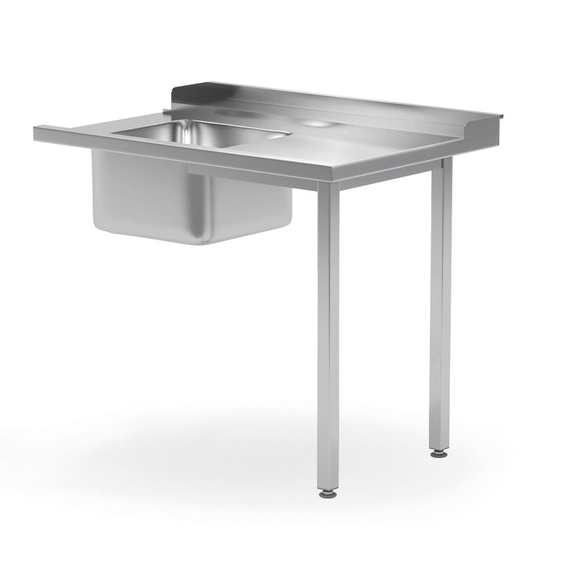 Hendi Ladetisch mit Spülbecken für Geschirrspüler, rechte Seite, 1200x700x(H)850mm