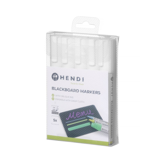 Hendi Kreidemarker 6 mm, 5x weiß, Bild 2