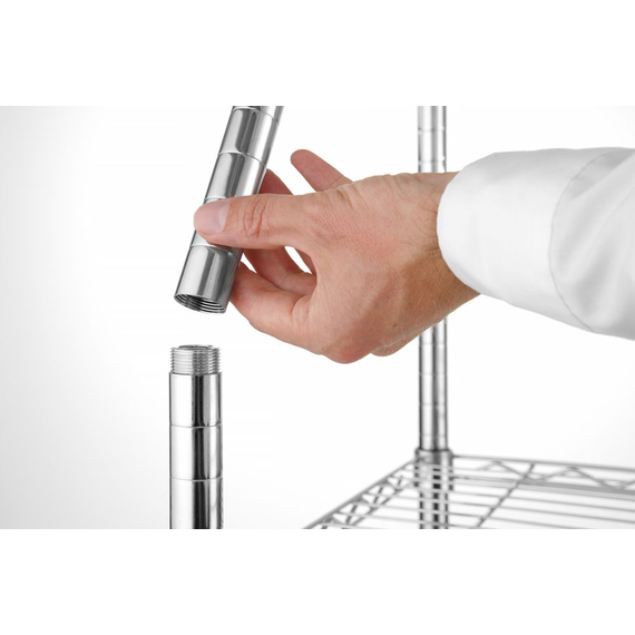 Hendi Lagerregal mit 5 Fächern, Chrom, 910x455x(H)1830mm, Bild 3