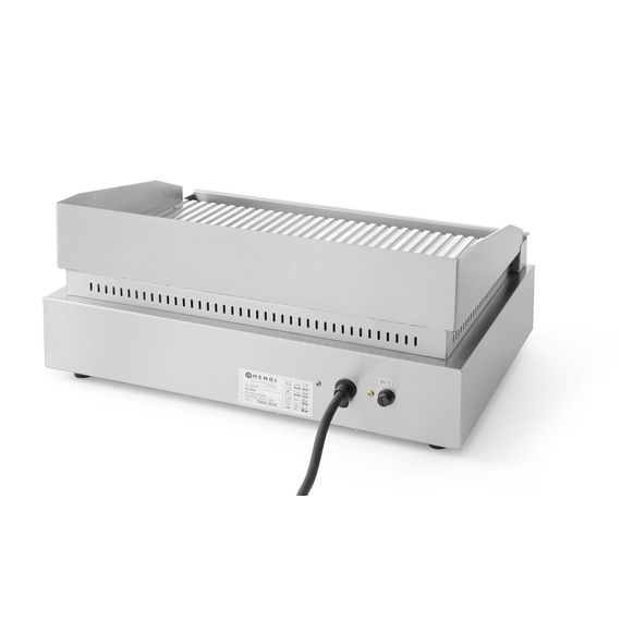 Hendi Grillplatte, Profi Line, gerillte Ausführung, 230V/2400W, 527x404x(H)233mm, Bild 4