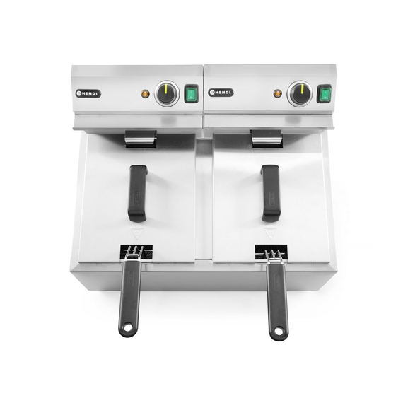 Hendi Fritteuse Profi Line, 2×8 l, Profi Line, 16L, 230V/7000W, 605x460x(H)369mm, Bild 4