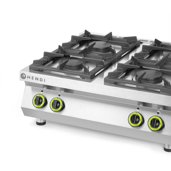 Hendi Gasherd Kitchen Line - 4 Kochfelder, Table-Top, Kitchen Line, 19kW, 800x700x(H)310mm, Bild 3