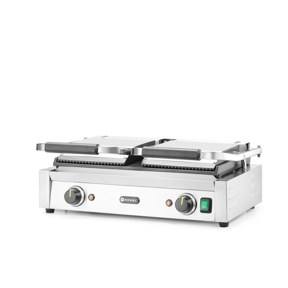 Hendi Kontaktgrill - Doppelversion, oben gerillt, unten glatt, 230V/3600W, 570x375x(H)216mm, Bild 5