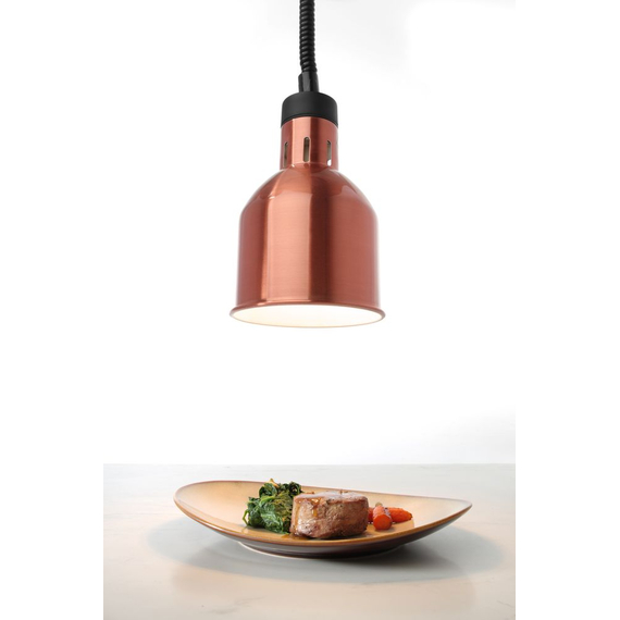 Hendi Höhenverstellbare Wärmelampe, zylinderförmig, Kupfer, 230V/250W, ⌀175x(H)250mm, Bild 3