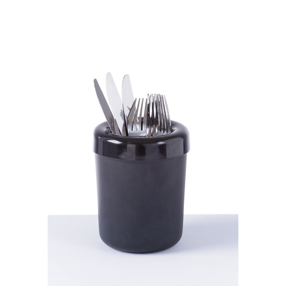 Hendi Tischabfalleimer oder Besteckhalter, Schwarz, ⌀130x(H)160mm, Bild 3