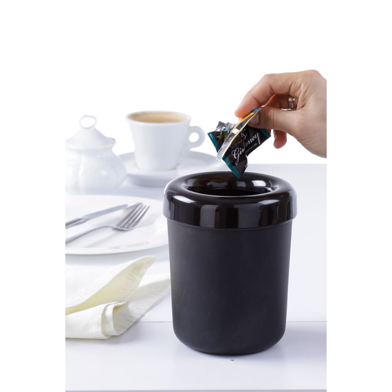 Hendi Tischabfalleimer oder Besteckhalter, Schwarz, ⌀130x(H)160mm, Bild 2