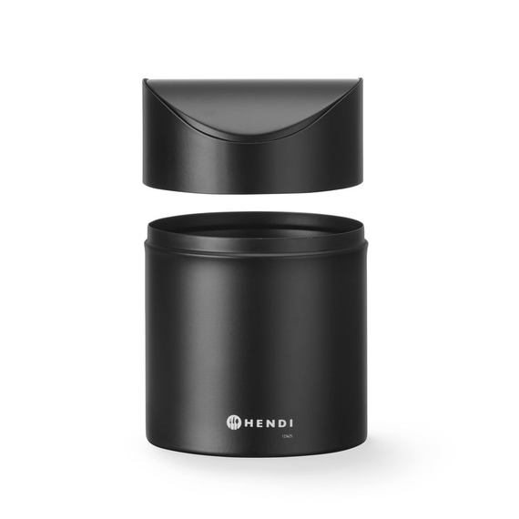 Hendi Tischabfalleimer mit Schwingdeckel, 1,2L, Schwarz, ⌀120x(H)165mm, Bild 4