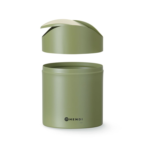 Hendi Tischabfalleimer mit Schwingdeckel, 1,2L, Grün, ⌀120x(H)165mm, Bild 5