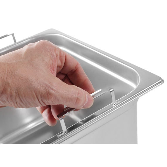 Hendi GN-Behälter mit einklappbaren Griffen, GN 1/1, 14L, 530x325x(H)100mm, Bild 2