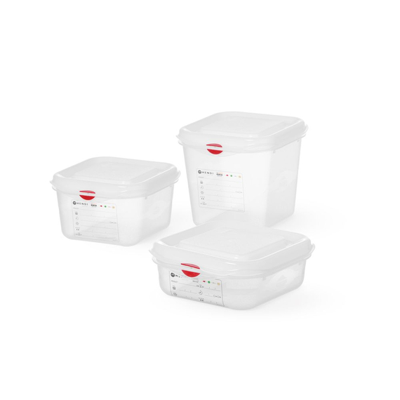 Hendi GN 1/6 Behälter, Polypropylen, GN 1/6, 2,6L, Transparent, 176x162x(H)150mm, Rechteckig, Bild 3