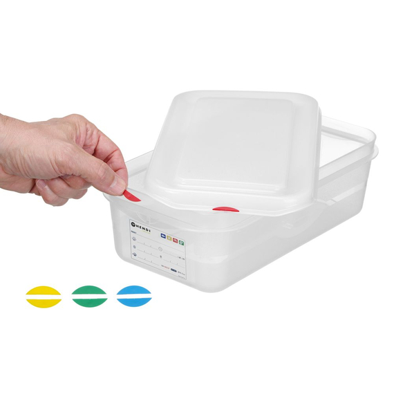 Hendi Behälter GN 1/4 Polypropylen, GN 1/4, 2,8L, Transparent, 265x162x(H)100mm, Bild 2