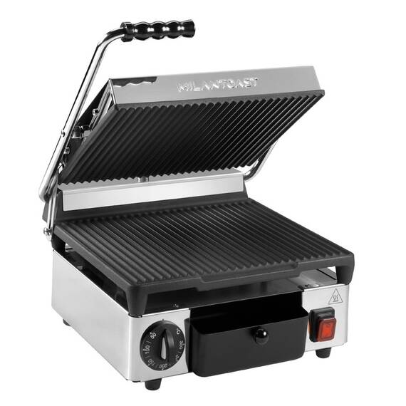 Milantoast Elektro-Kontaktgrill, gerillt, Grillfläche: Gerillt