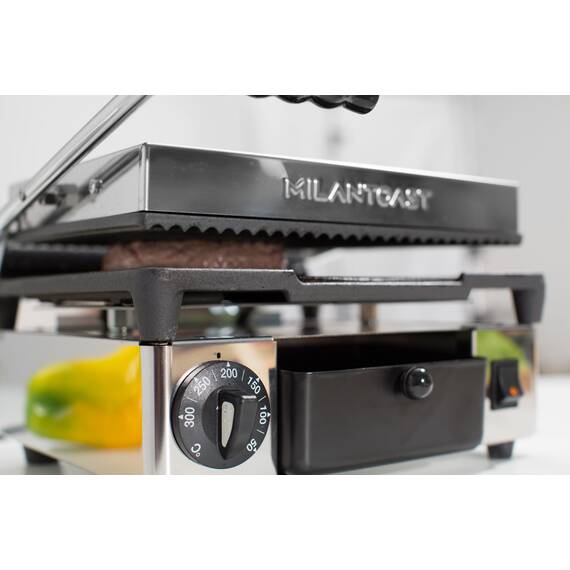 Milantoast Elektro-Kontaktgrill, gerillt, Grillfläche: Gerillt, Bild 9