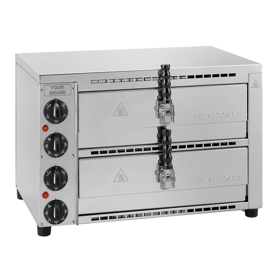 Milantoast Zweikammer Pizzaofen 2x 35 cm Ø