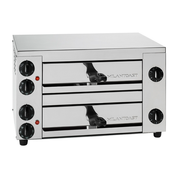 Milantoast Zweikammer Pizza- Flammkuchenofen mit Sichtfenster 40 x 35 cm Ø, Bild 2