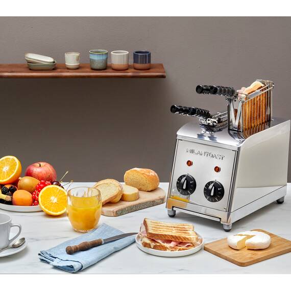 Milantoast Sandwich Toaster Edelstahl, Farbe: Edelstahl, Ausführung: 2 Scheiben, Bild 4